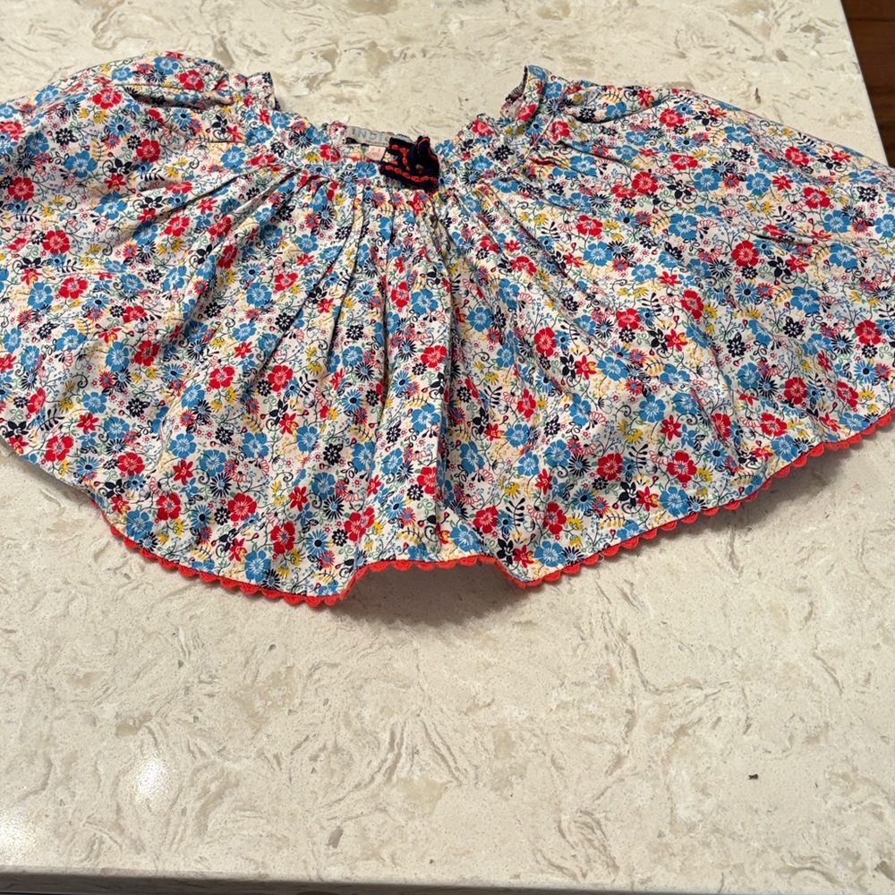 Indigo Vibrant Floral Patterned Skirt